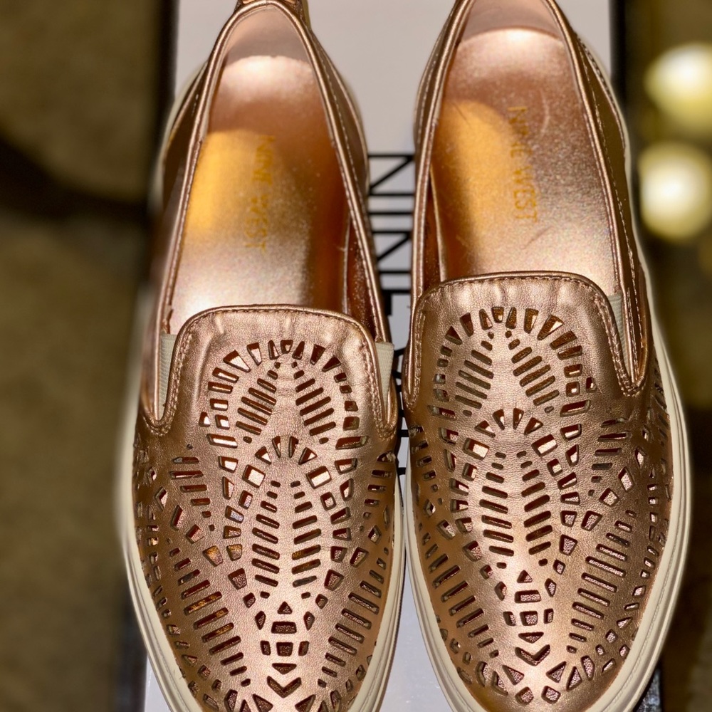 Rose gold flats